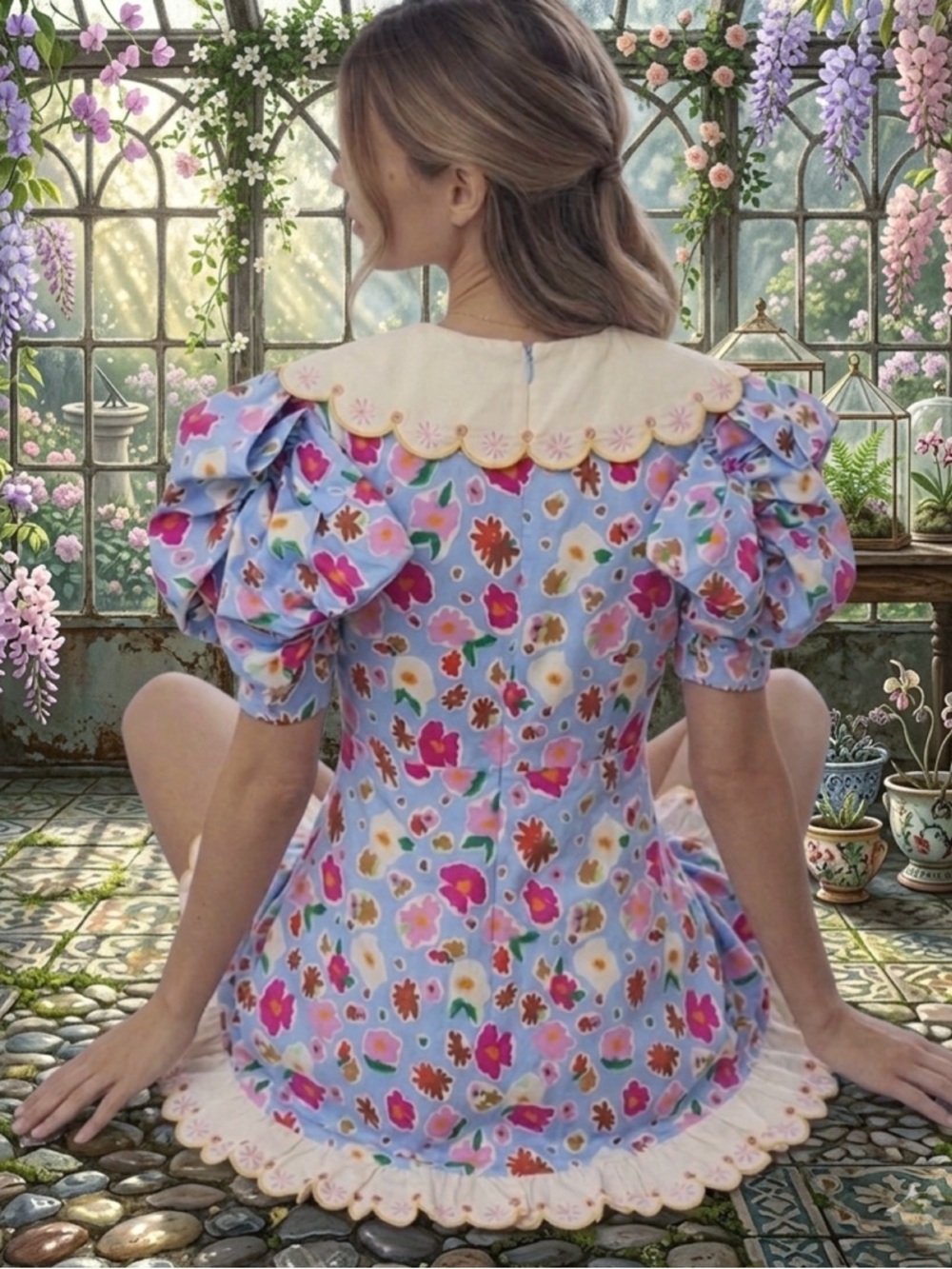Celia B Floral Vibrant Print Mini Dress Size Medium - Picture 5 of 11